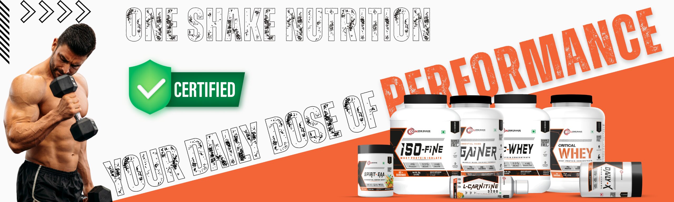 One shake nutrition Banner New